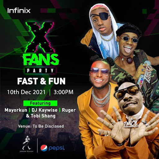 Groove with Mayorkun, Ruger and More at Infinix’s Annual Fans Party This December