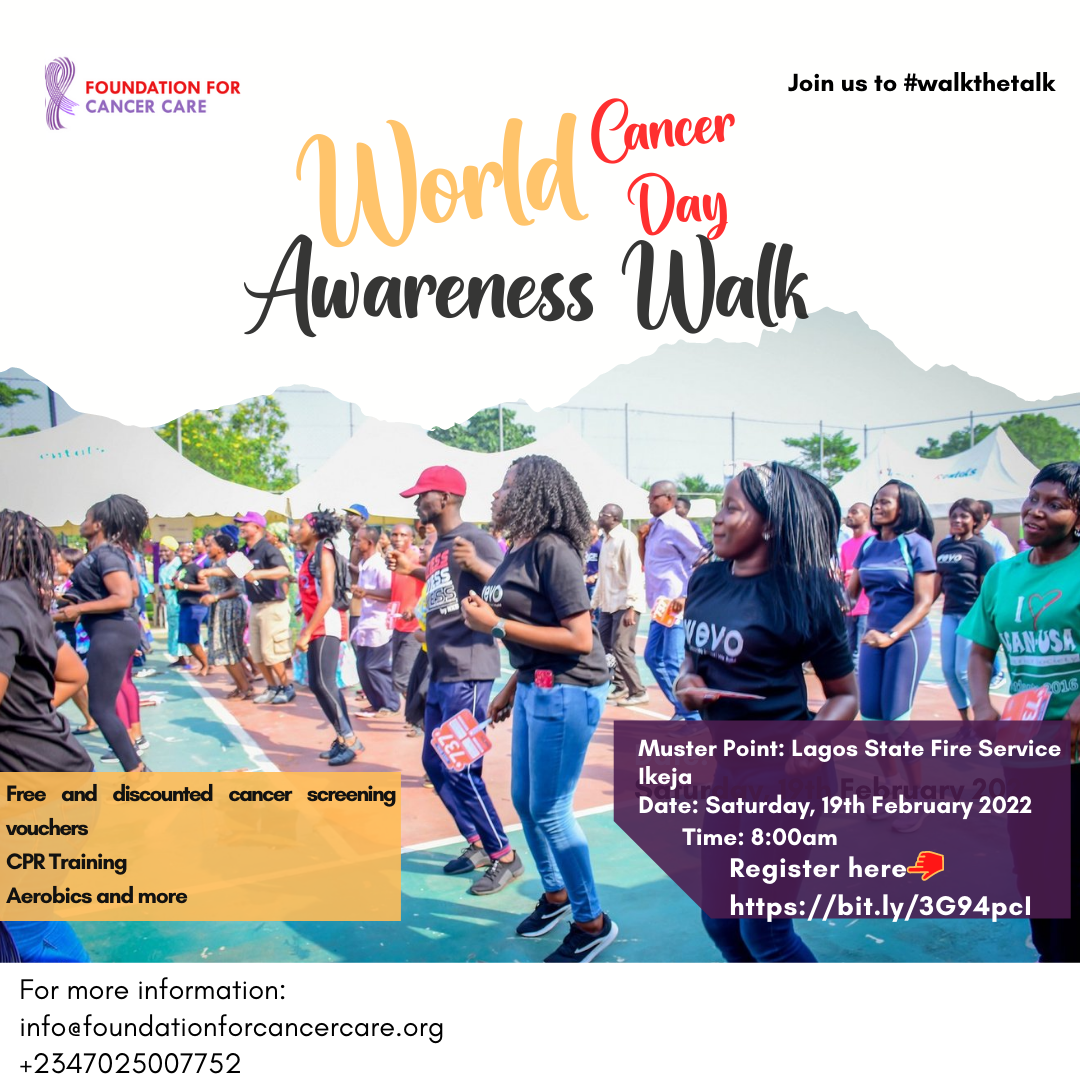 Be A Part of the “World Cancer Day Awareness Walk” Organised by the Foundation for Cancer Care  