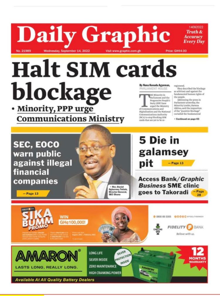 Today’s front pages: Wednesday, September 14, 2022