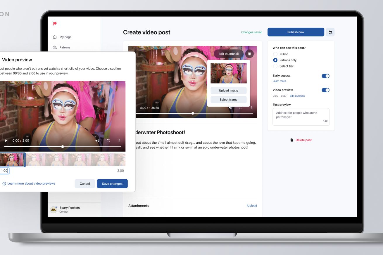 Patreon’s long-awaited video hosting feature is finally rolling out to creators