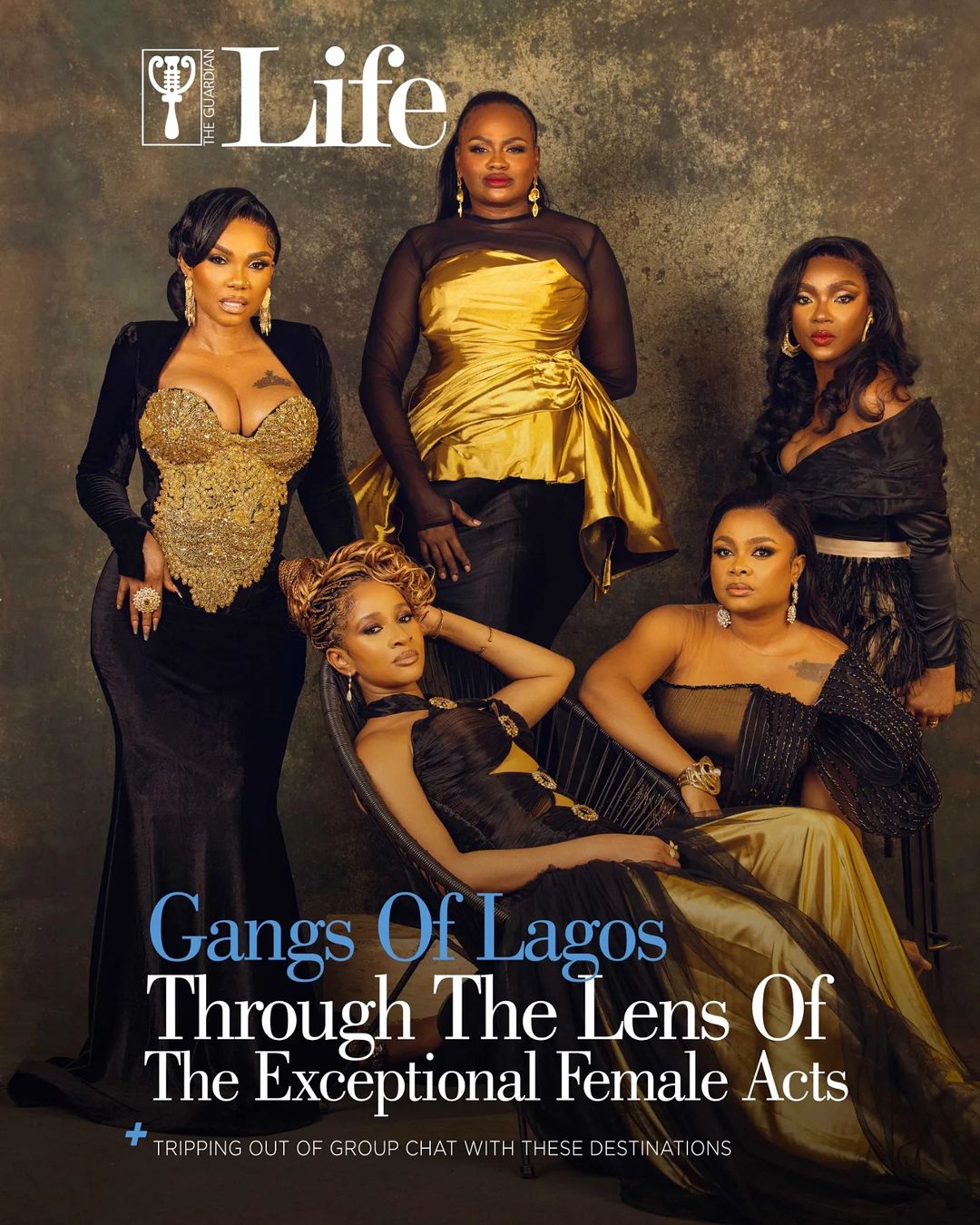 Here’s how Jade Osiberu & Some ‘Gangs Of Lagos’ Actors Glamorously Covered Guardian Life Magazine