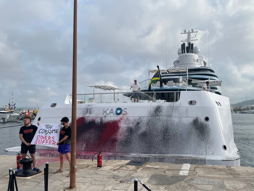 Billionaire heiress’ superyacht vandalised