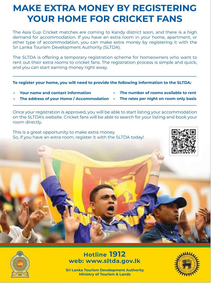 Asia Cup in Kandy : Sri Lanka asks homes to register as hotels fully booked