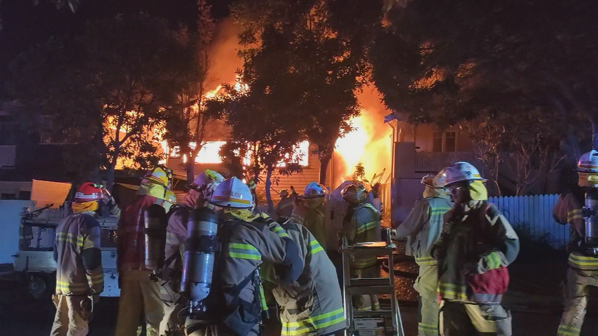 Neighbours rush to help man seriously hurt in intense house fire
