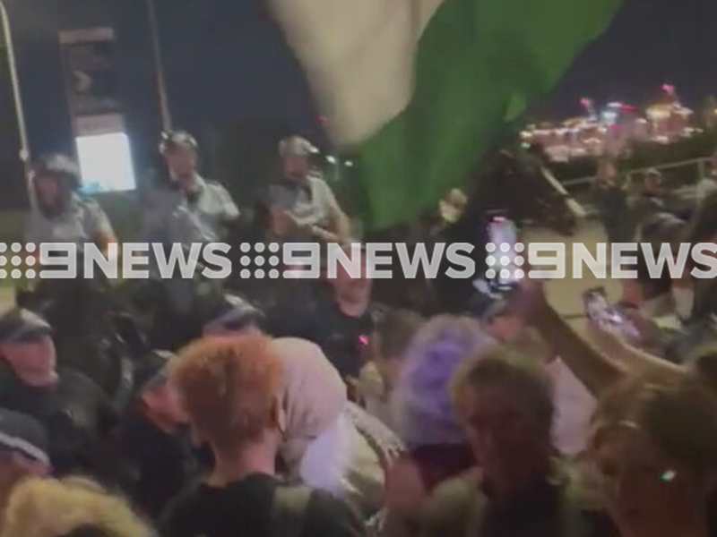 Police arrest 23, are accused of ‘heavy-handed’ tactics at pro-Palestine rally