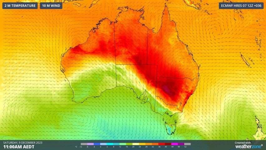 Weather extremes as NSW on alert for hottest day in years
