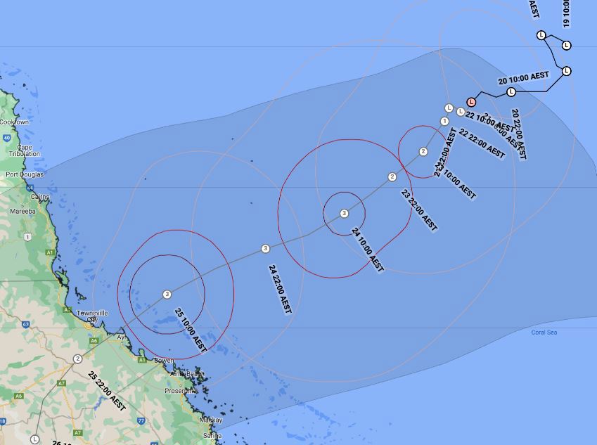 Cyclone Kirrily ‘certain’ to hit Queensland coast on Thursday