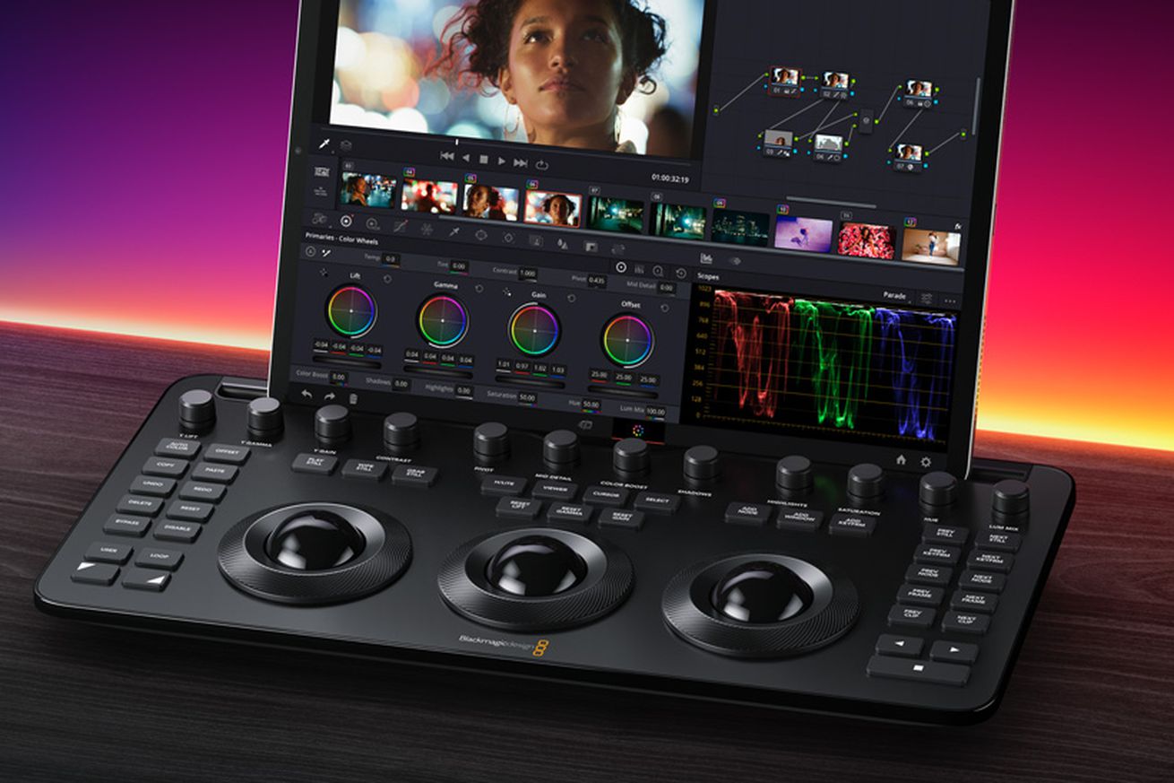 Blackmagic Design releases a DaVinci Resolve editing panel for iPads