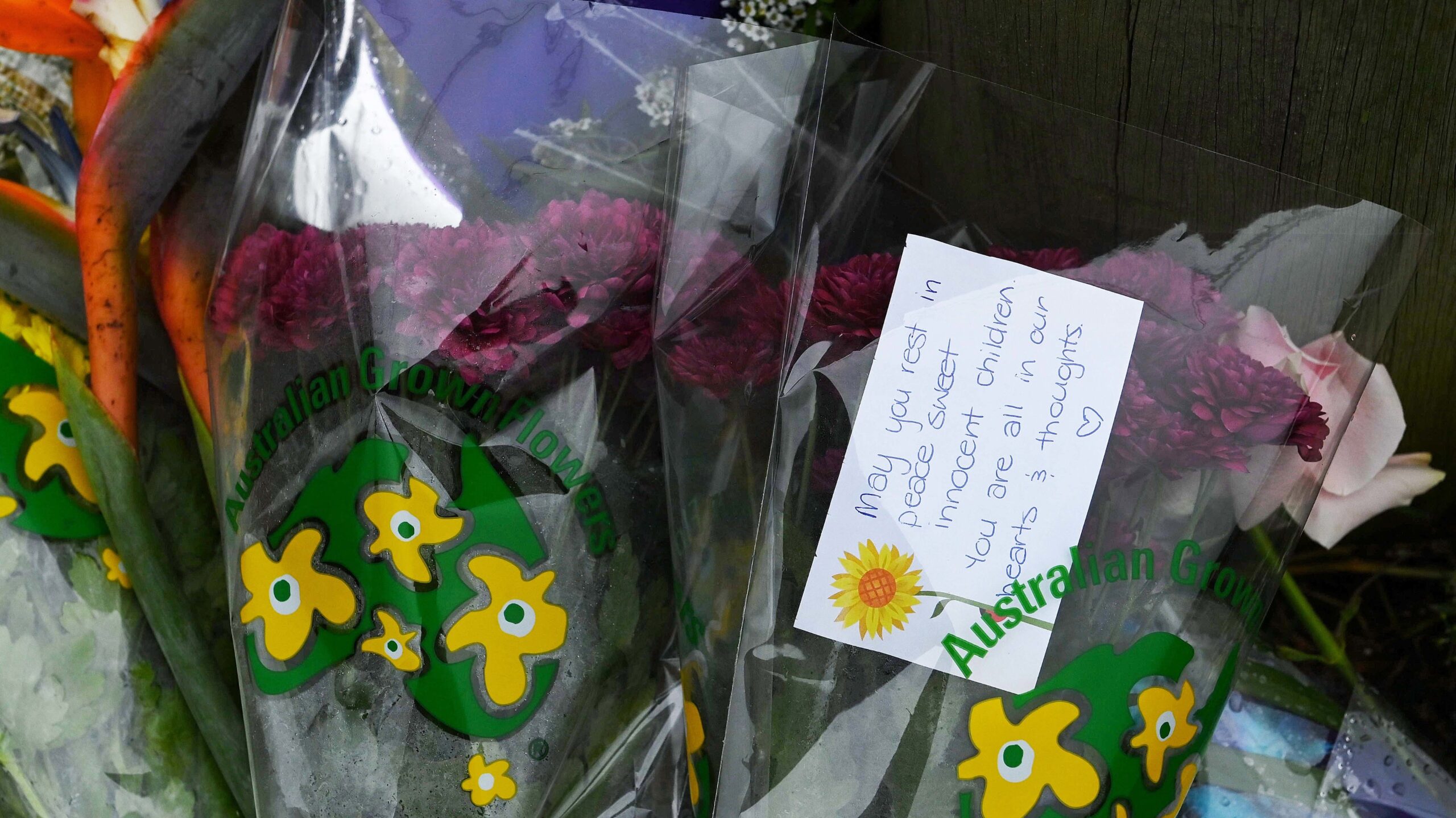 ‘Rest in peace sweet innocent children’: Tributes left at home where three kids died