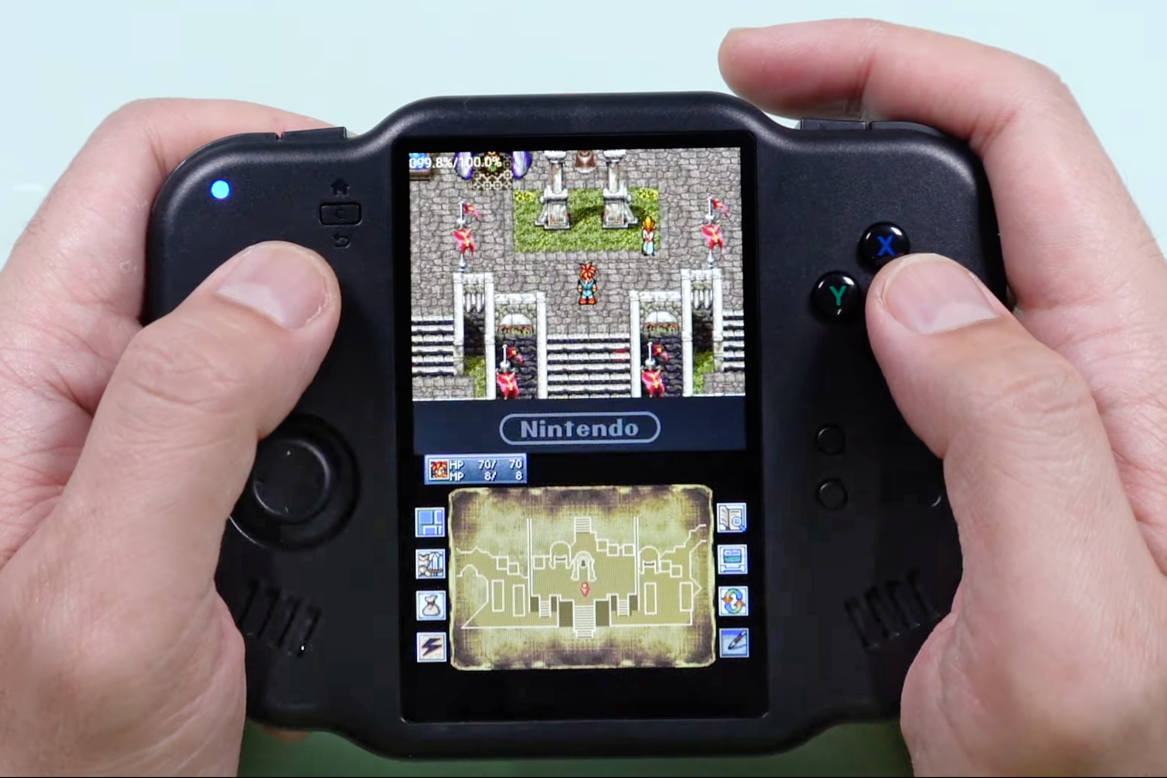 The MagicX Zero 40 has a vertical display to properly handle DS games