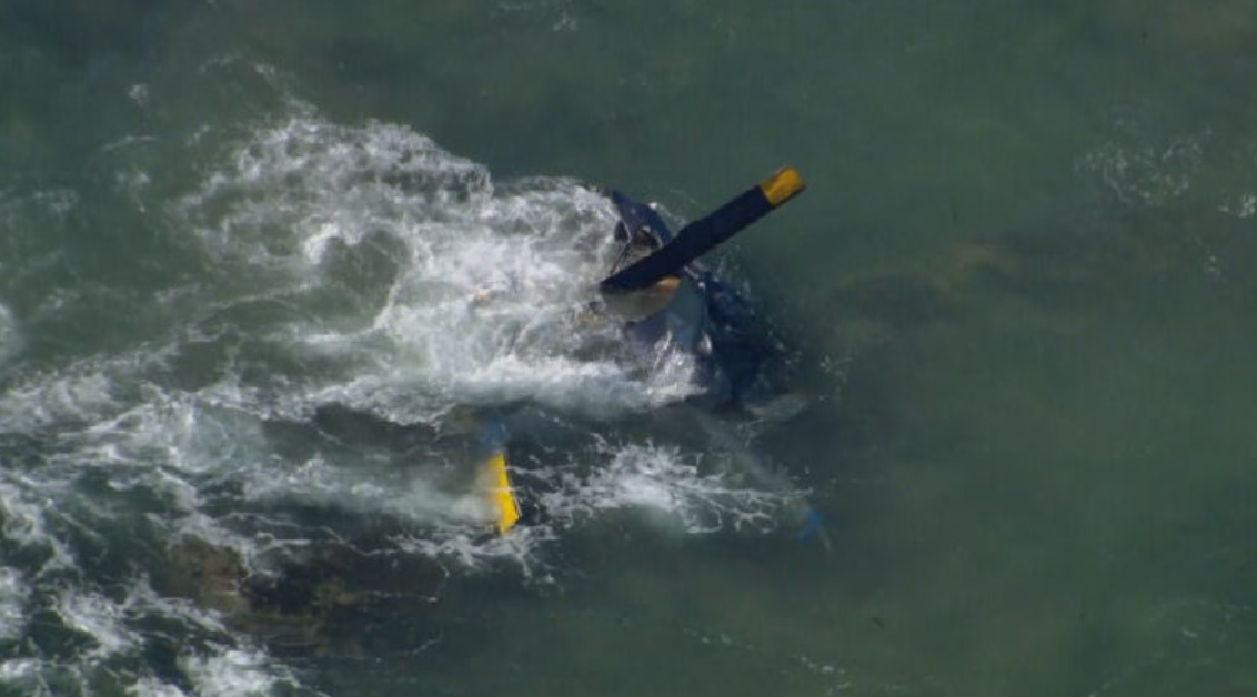 Major emergency after helicopter crashes into beach
