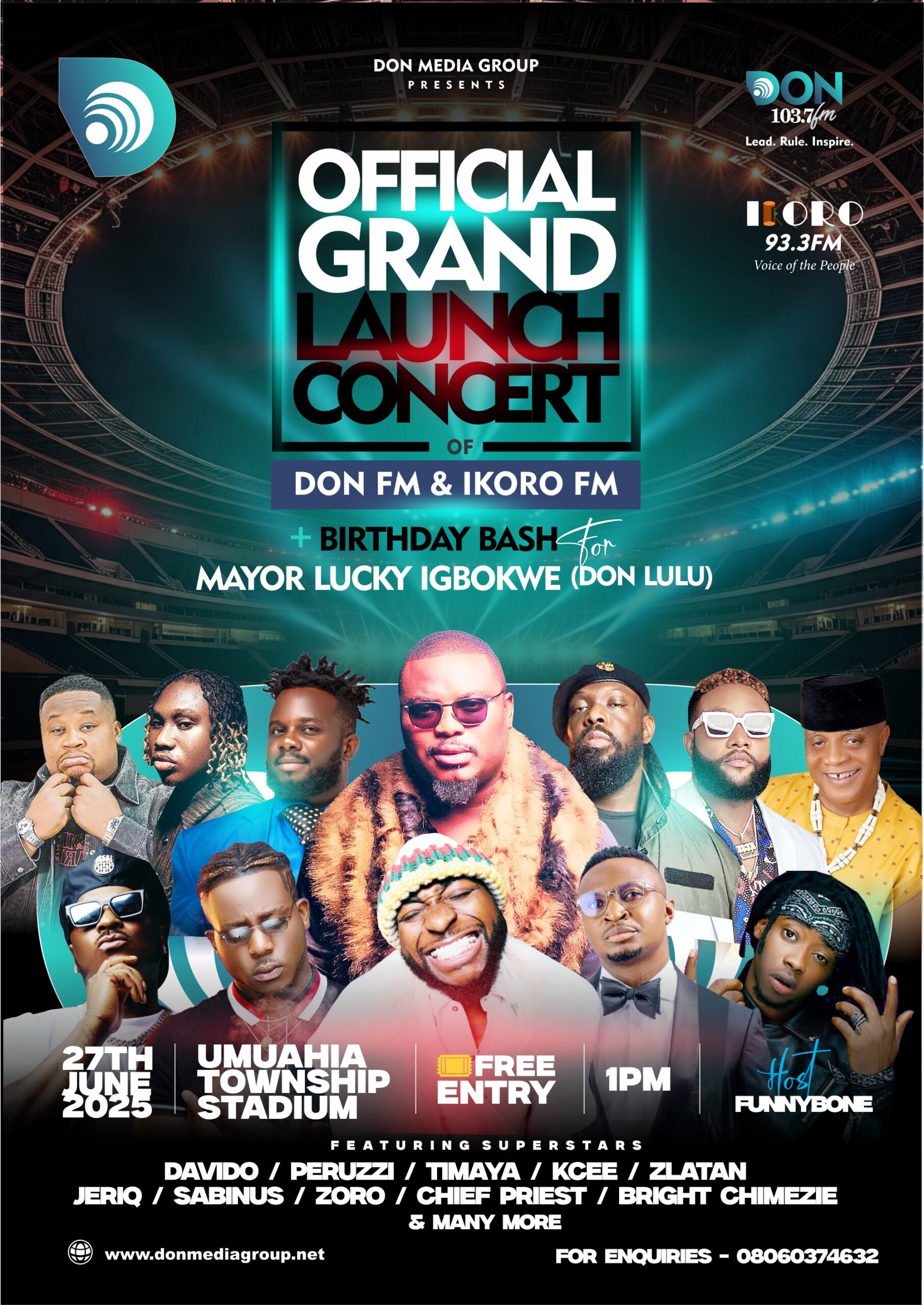 A-List Energy in Abia: Davido, Timaya, Cubana Chief Priest & More Grace Don’s Media Launch