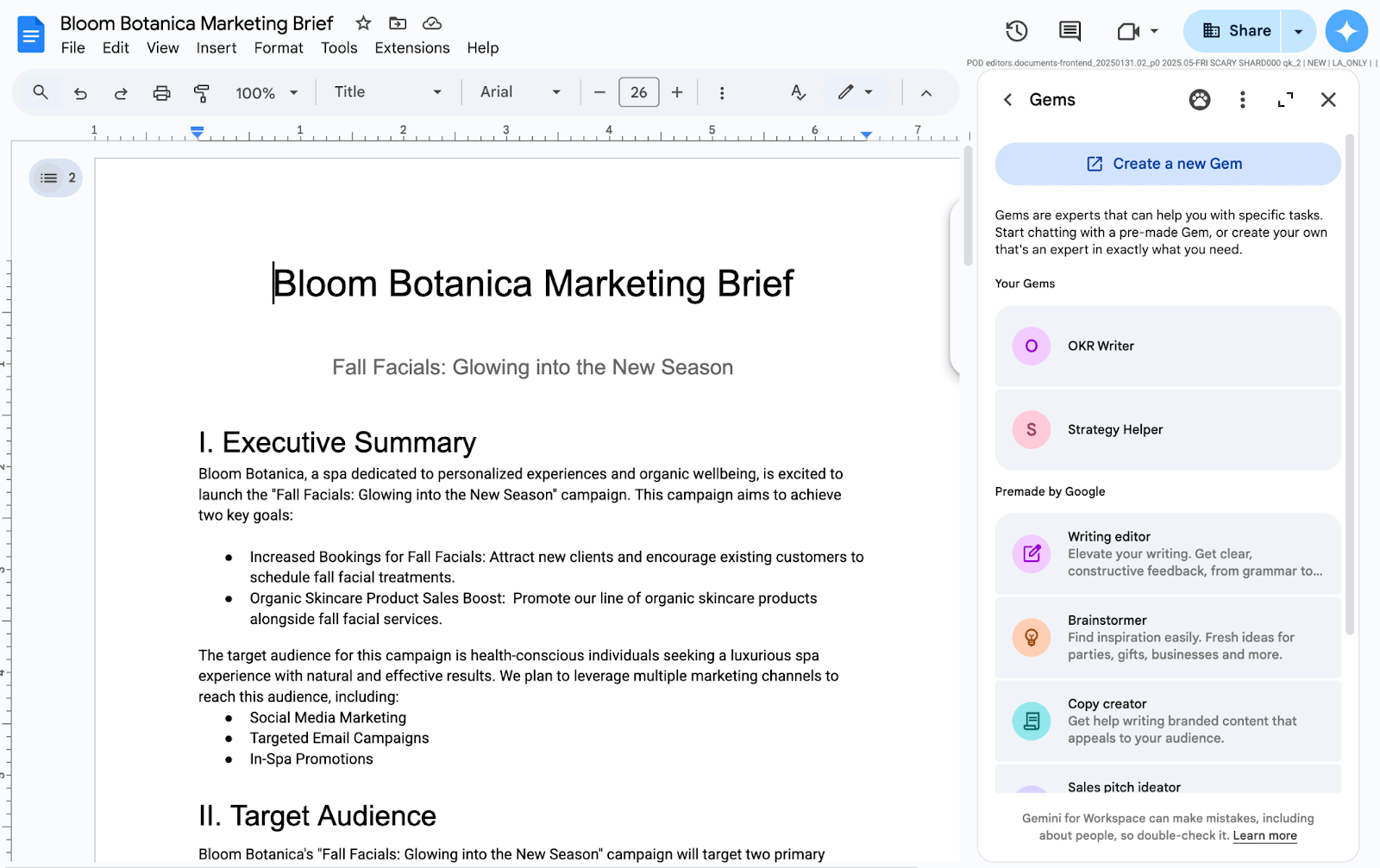 Google’s customizable Gemini chatbots are now in Docs, Sheets, and Gmail