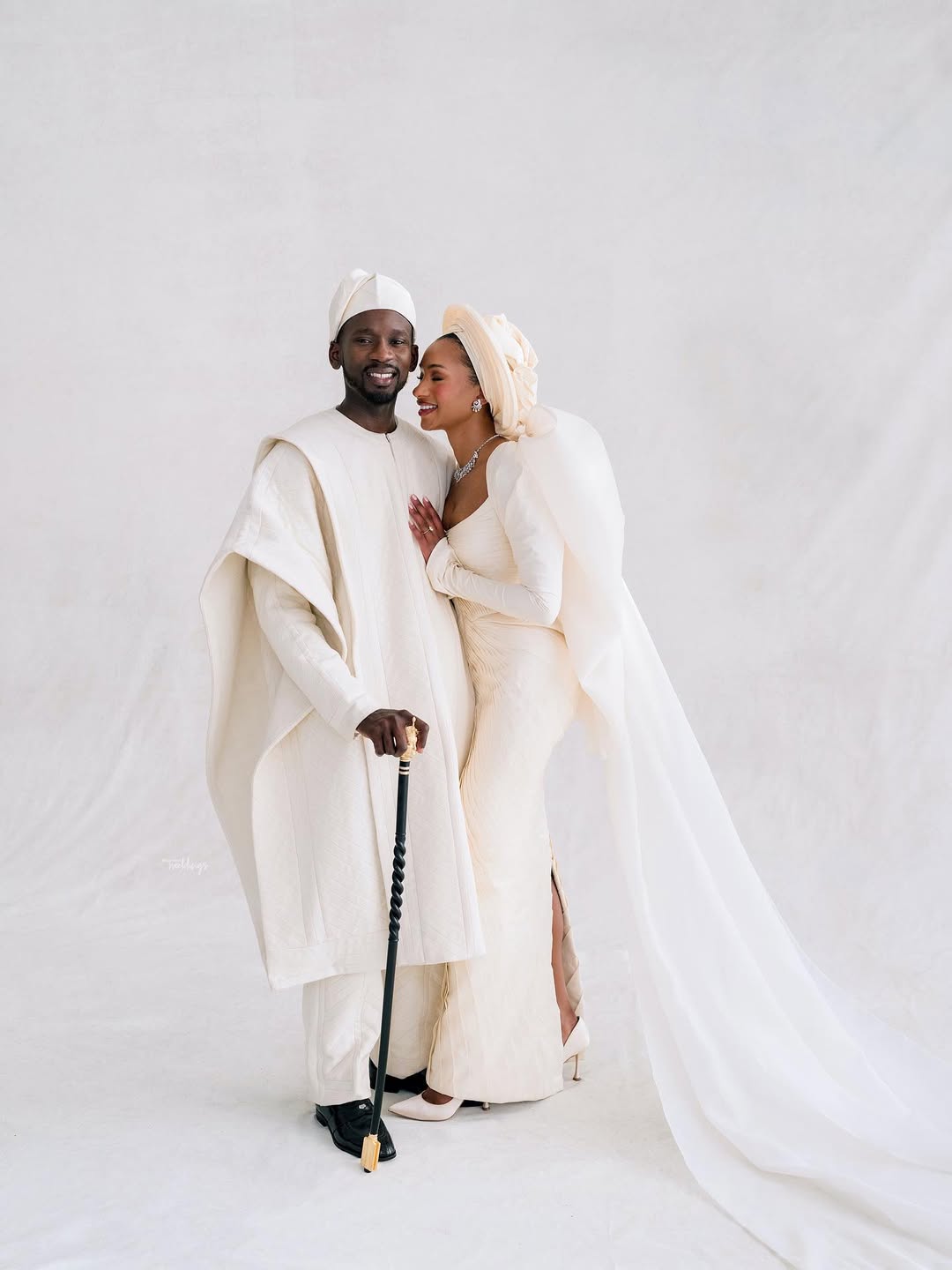 Temi Otedola & Mr Eazi’s Traditional Wedding Looks Are a Masterpiece of Couture and Culture